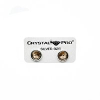 Art.No.lp1122ss29roundovs- Сребърни обици винт Мини ривола раунд light peach от  