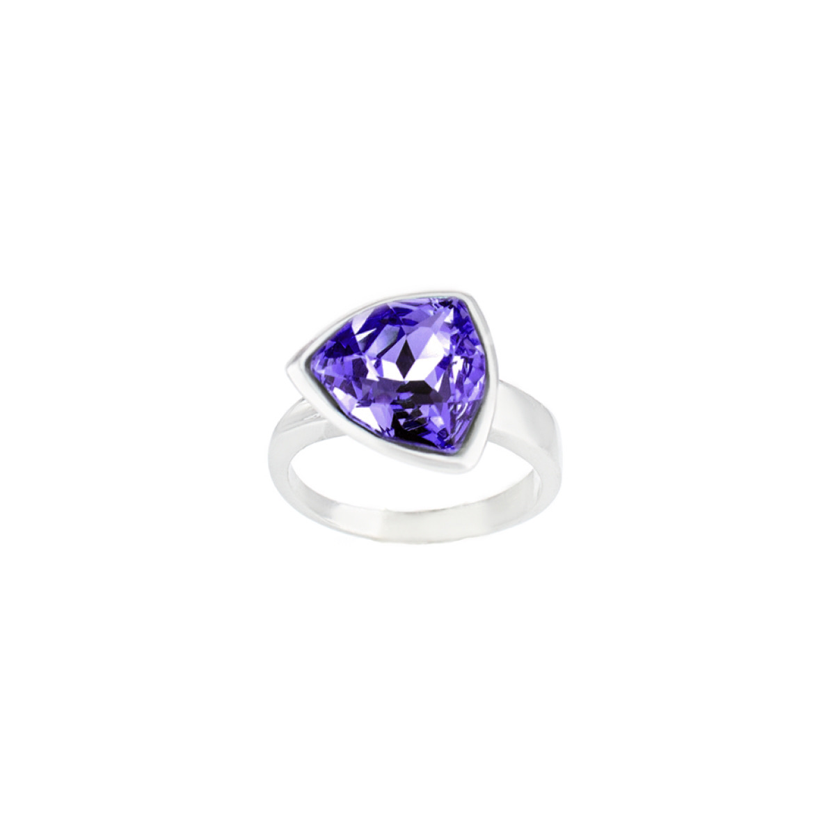 Сребърен пръстен с кристал Трилиант tanzanite