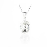 Art.No.cr412214vskvd015- Сребърно колие с кристал Овал Риволи crystal от  