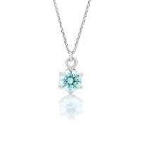 Art.No.greenzirconia6vs- Нежно сребърно колие Цирконий frosty mint от  