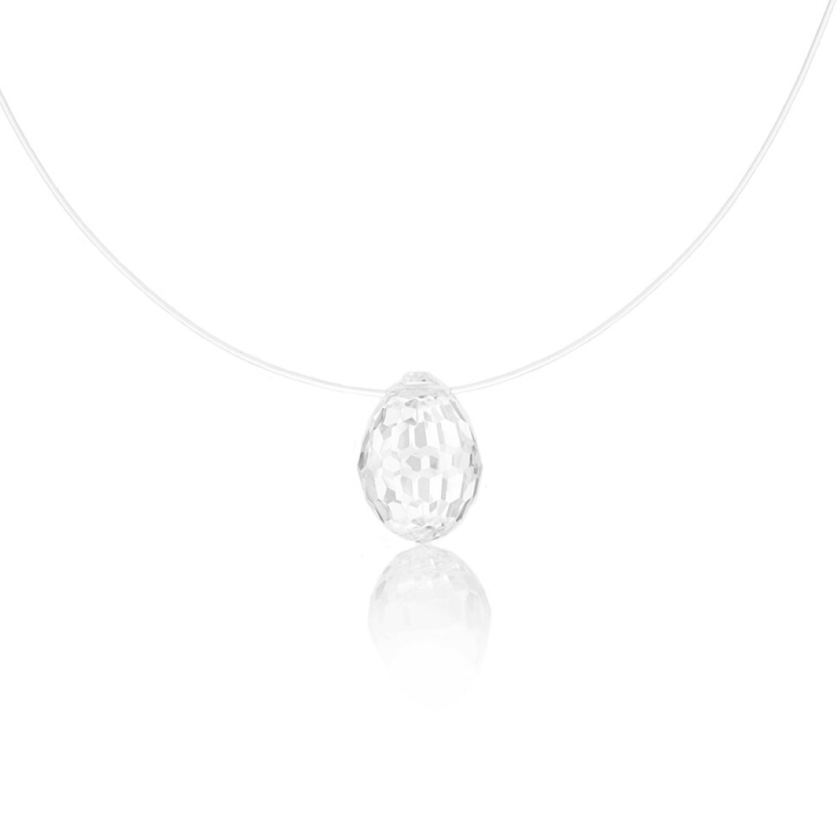 Нежно колие с корда Дискотопче crystal