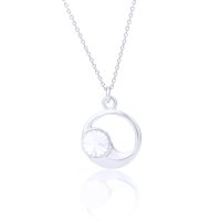 Art.No.cr1122ss29moonvsfzd025- Сребърно колие Луна с австрийски кристал crystal от  