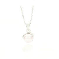Art.No.rosepearl803vsfzd025- Сребърно колие с класическа перла 8мм rosaline от  