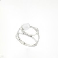 Art.No.wpearl606prs- Сребърен пръстен с перла Елипс 6 06 white от  