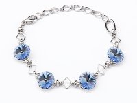 Art.No.lsap112212gr- Гривна с кристали 4 риволи light sapphire от  