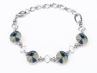Art.No.blsh112212gr- Гривна с кристали 4 риволи blue shade от  