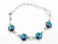 Art.No.bbl112212gr- Гривна с кристали 4 риволи bermuda blue от  