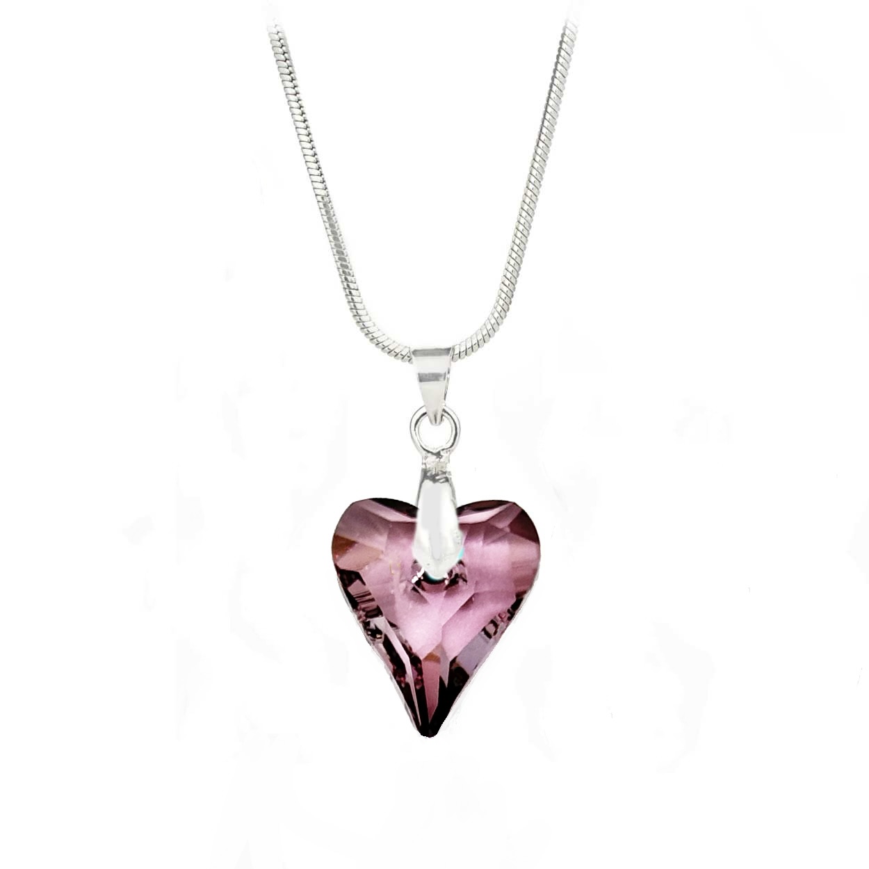 Кристално колие Wild heart antique pink