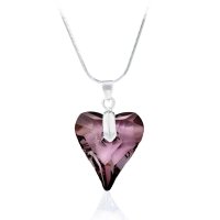 Art.No.antp624027- Колие с кристал 27мм Wild heart antique pink от  