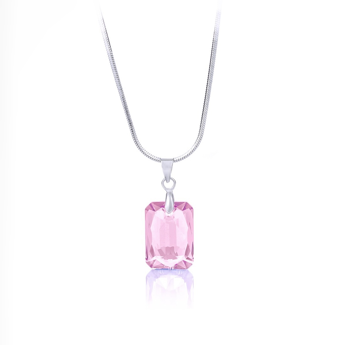 Кристално колие Правоъгълник 16мм light rose shimmer