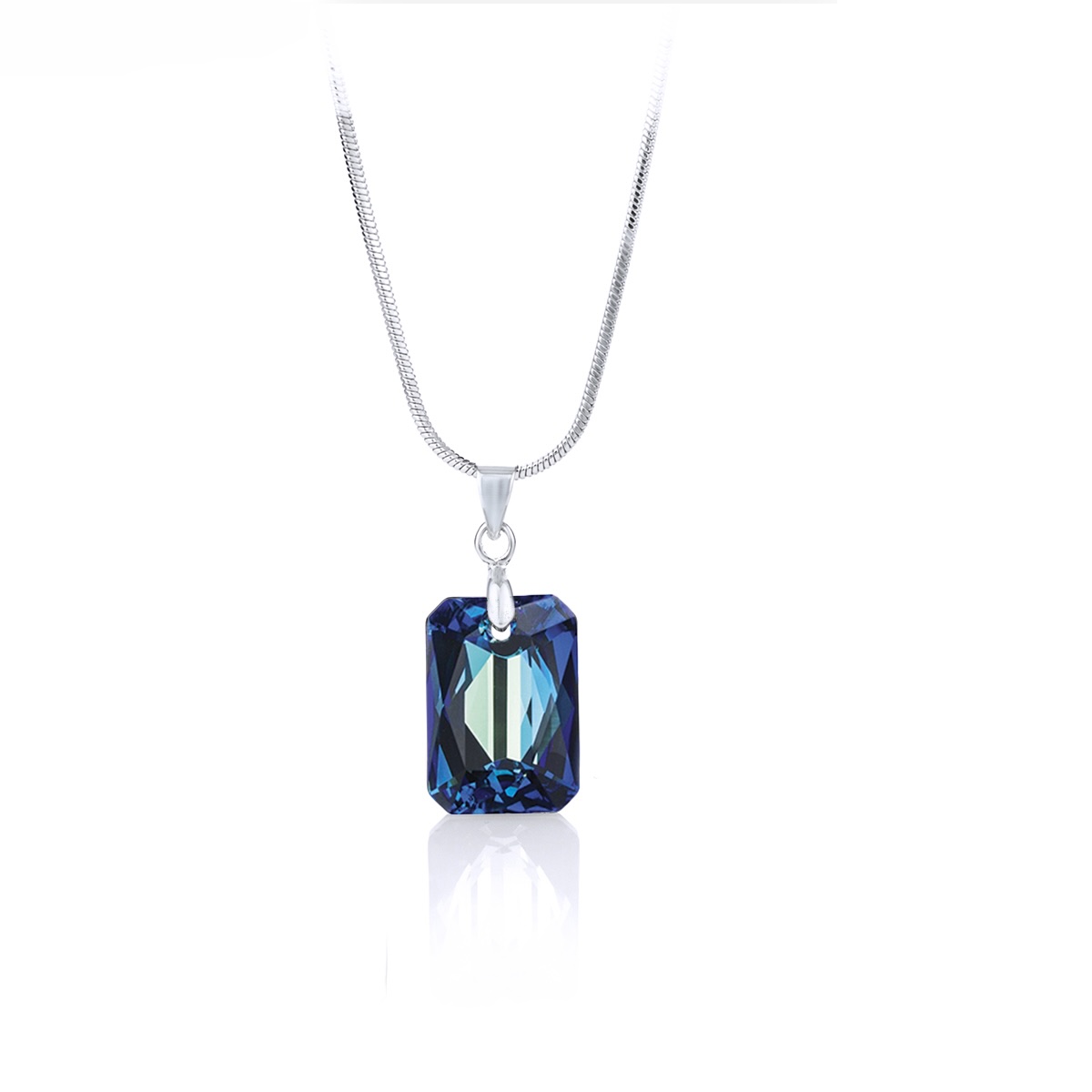 Кристално колие Правоъгълник 16мм bermuda blue