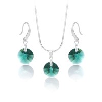 Art.No.em64281212- Комплект с бляскави кръгли кристали emerald от  
