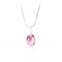 Art.No.lrsh643316- Колие с кристал Капка 16мм light rose shimmer от  
