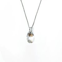 Art.No.crsh610616skvd012- Сребърно колие Класическа капка 16мм crystal shimmer от  