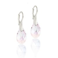 Art.No.lamsh610616ops- Сребърни обици с кристални капки light amethyst shimmer от  