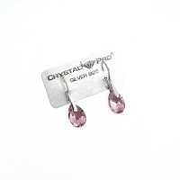 Art.No.lrsh643311ops- Кристални сребърни обици Капка light rose shimmer от  