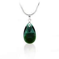 Art.No.emsh610622 - Кристално колие Класическа капка 22мм emerald shimmer от  