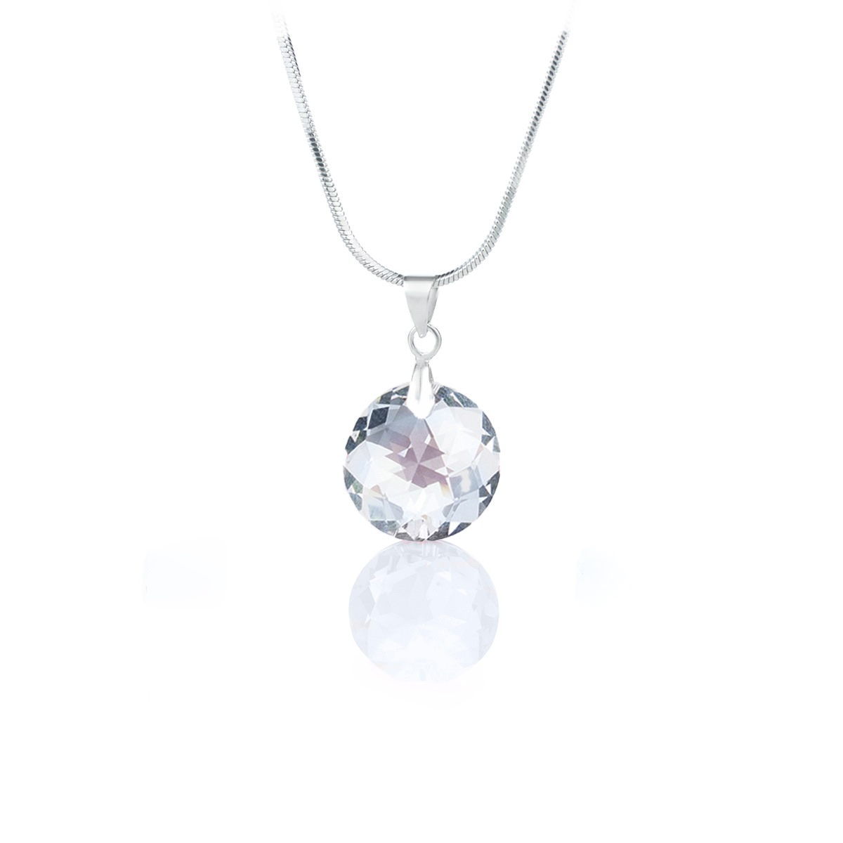 Колие с кристал Кръг 14мм crystal shimmer