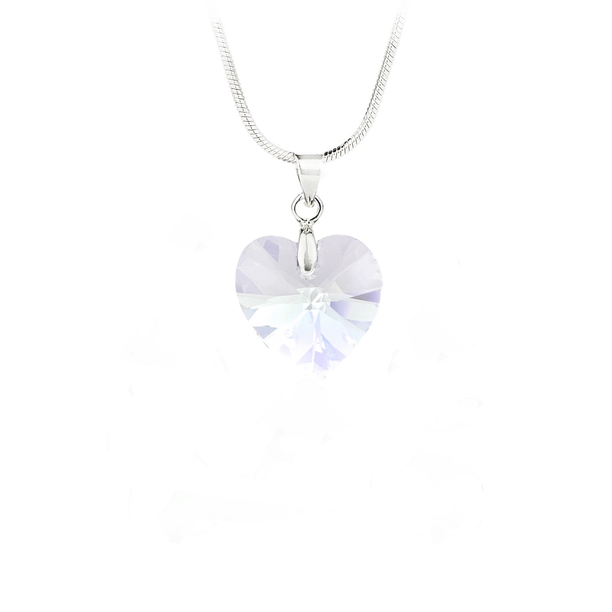 Колие с кристал Сърце 14мм crystal shimmer 