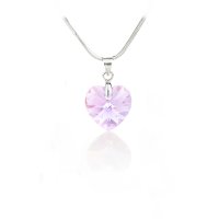 Art.No.lamsh622814- Колие с кристал Сърце 14мм light amethyst shimmer от  