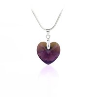 Art.No.amsh622814- Колие с кристал Сърце 14мм amethyst shimmer от  