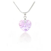 Art.No.lamsh622818- Колие с кристал Сърце 18мм light amethyst shimmer от  