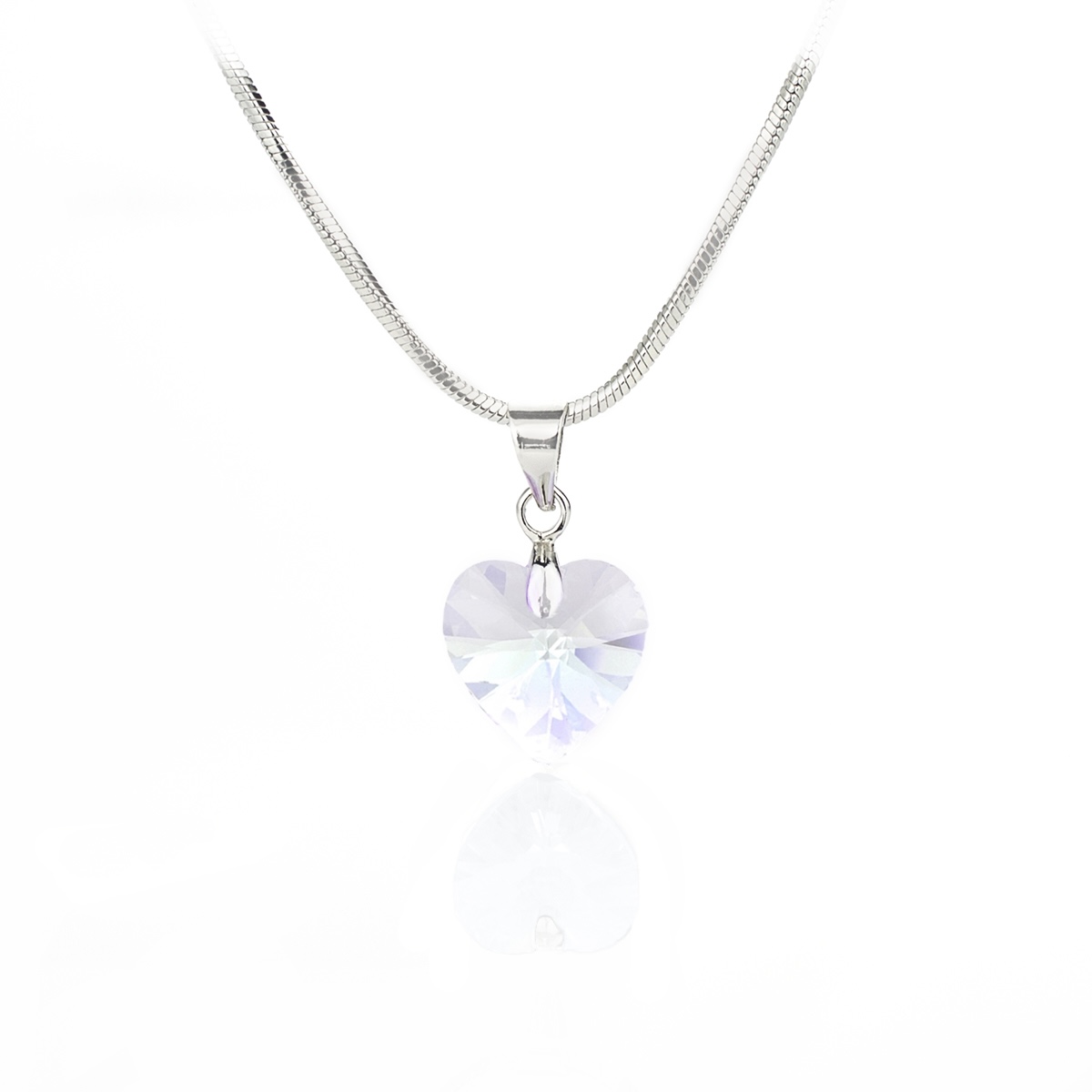 Колие с кристал Сърце 10мм crystal shimmer
