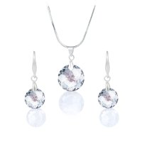 Art.No.crsh64301410- Кристален комплект колие с обици Кръг crystal shimmer от  