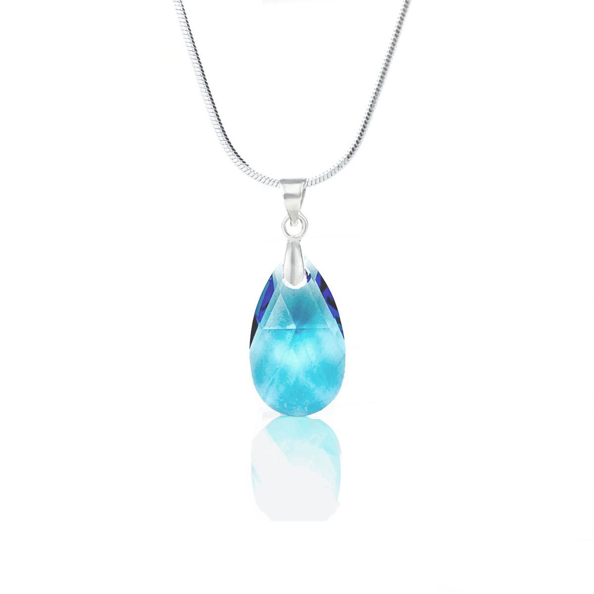 Кристално колие Класическа капка 16мм aquamarine