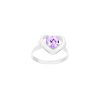 Art.No.lam48846prs- Сребърен пръстен Сърце light amethyst от  