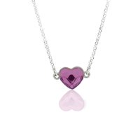 Art.No.antp280810miroo1- Колие сърце сребро 925 antique pink от  