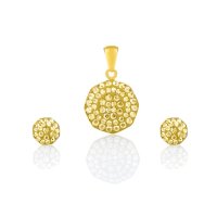 Art.No.gs4678148sg- Сребърен комплект с инкрустирани кристали Соларис golden shadow от  