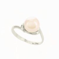 Art.No.creampearl803prs- Сребърен пръстен с перла 8мм creamrose от  
