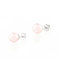 Art.No.rosclassicpearl6ovs- Сребърни обици перли 6мм от 