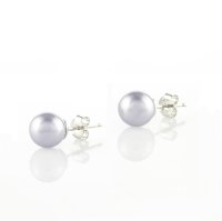 Art.No.lavclassicpearl6ovs- Сребърни обици перли 6мм lavender от  