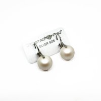 Art.No.prlw581012ops- Сребърни обици с перли 12мм панта pearlscent white от  
