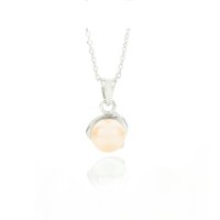 Art.No.lgoldpearl803vsfzd025- Сребърно колие с класическа перла 8мм light gold от  