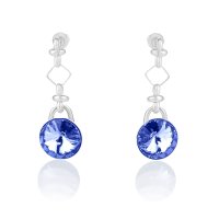 Art.No.lsap112212st- Висящи обици винт Ривола 12мм light sapphire от 