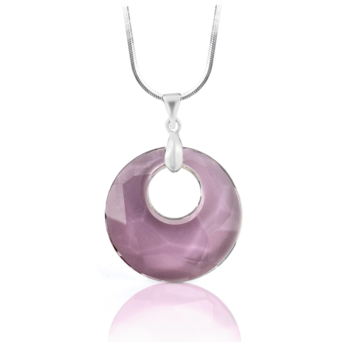 Кристално колие Виктори 28мм antique pink