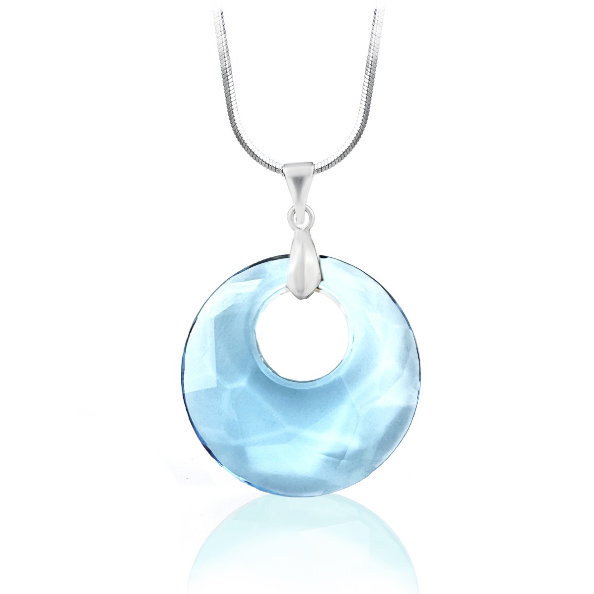 Кристално колие Виктори 28мм aquamarine