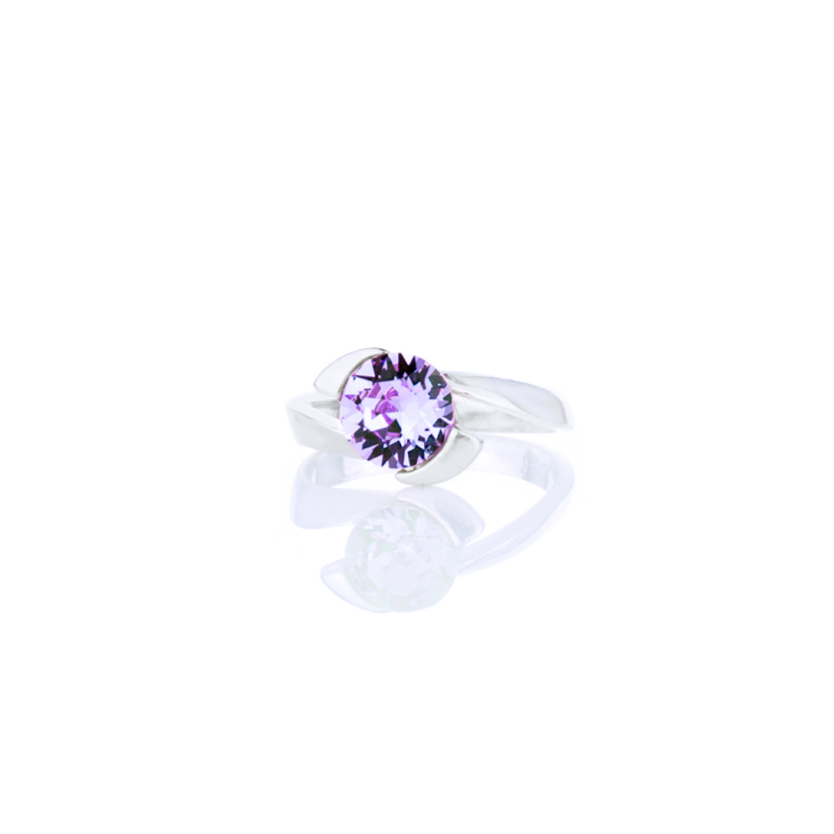 Сребърен пръстен с кристал Ксириус violet