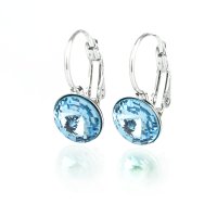 Art.No.ltq112239op- Обици с кристали Малка ривола панта light turquoise от  