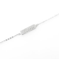 Art.No.lovebracelet925s- Сребърна гривна с фини вградени циркони от 
