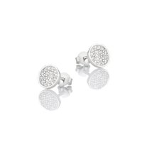 Art.No.circlezirconearrings7925s- Кръгли сребърни обици 7мм от 