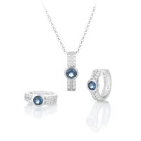 Art.No.bluenanoglassrhsetfzd035lux- Елегантно дамско бижу със съвременен изчистен стил от 