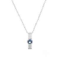 Art.No.bluenanoglassrhkoliefzd035lux- Елегантно дамско колие със съвременен изчистен стил от 