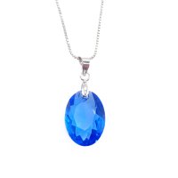 Art.No.sap643816- Кристално колие Овал 16мм sapphire от  