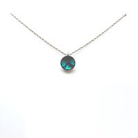 Art.No.blz1122ss29vsfzd025- Сребърно колие Мини Ривола blue zircon от  