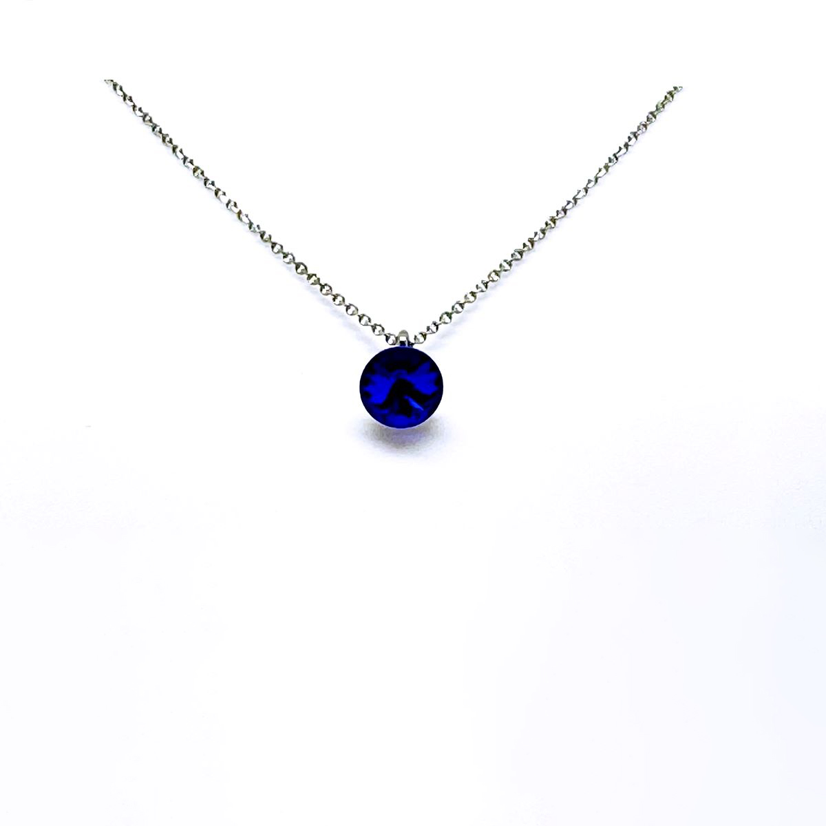 Сребърно колие Мини Ривола majestic blue