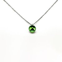 Art.No.p1122ss29vsfzd025- Сребърно колие Мини Ривола peridot от  